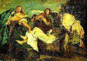 Eugene Delacroix la mise au tombeau oil painting